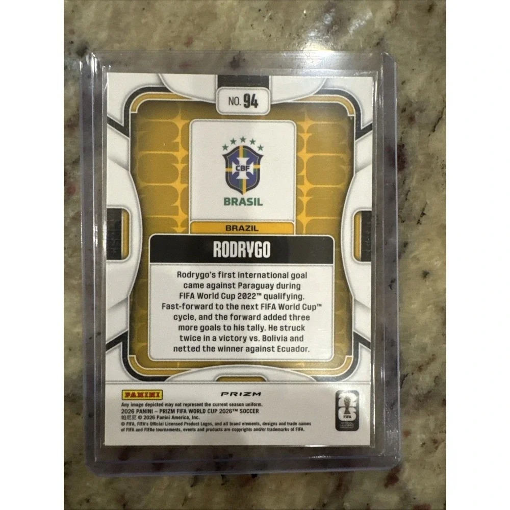 2026 Panini Prizm FIFA World Cup Rodrygo Silver Wave Prizm Brazil